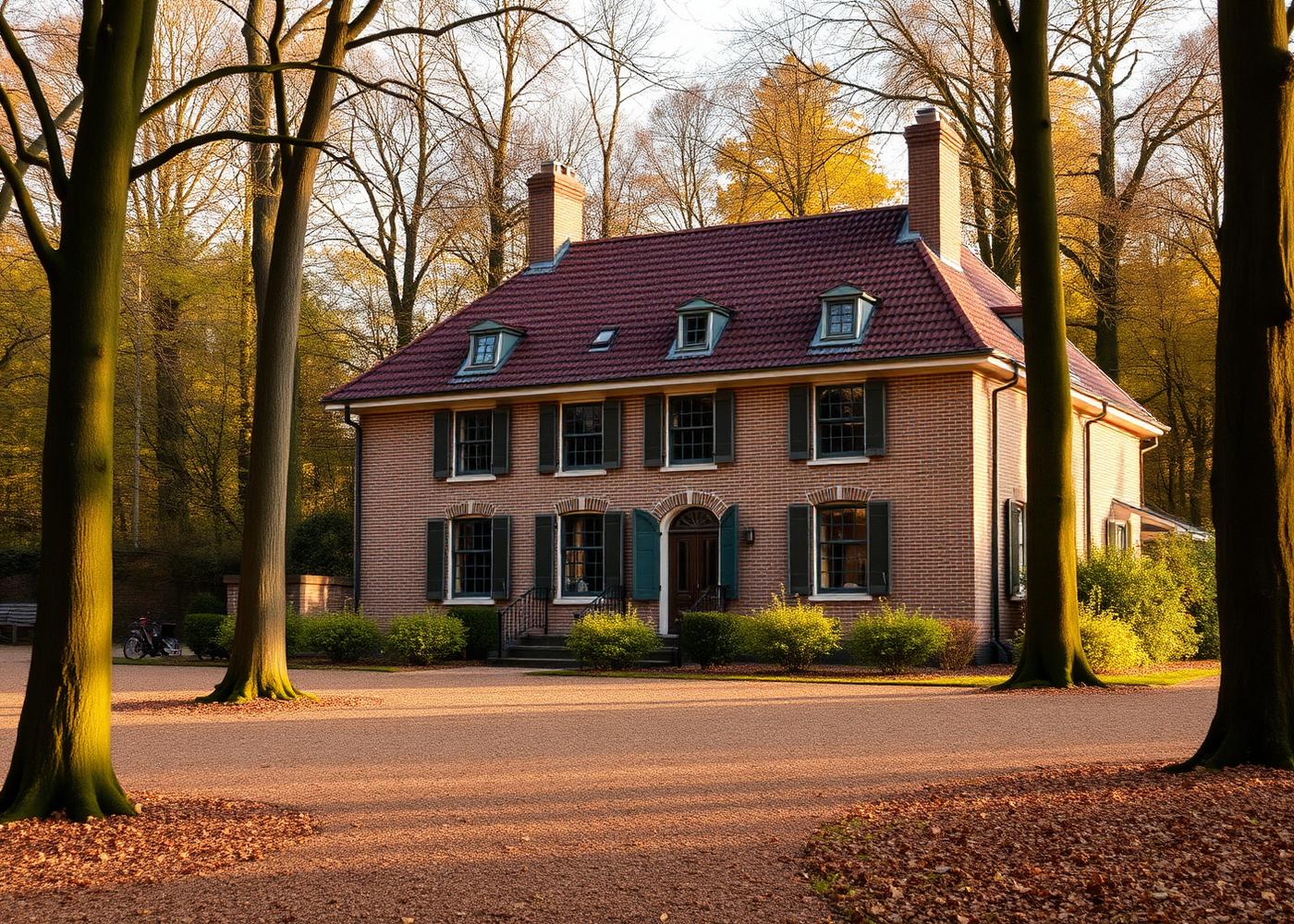 Monumentaal Heuvelrug-pand in de herfst